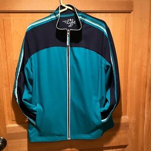 Made for Life Women’s Teal and Navy Lightweight Jacket Petite XL